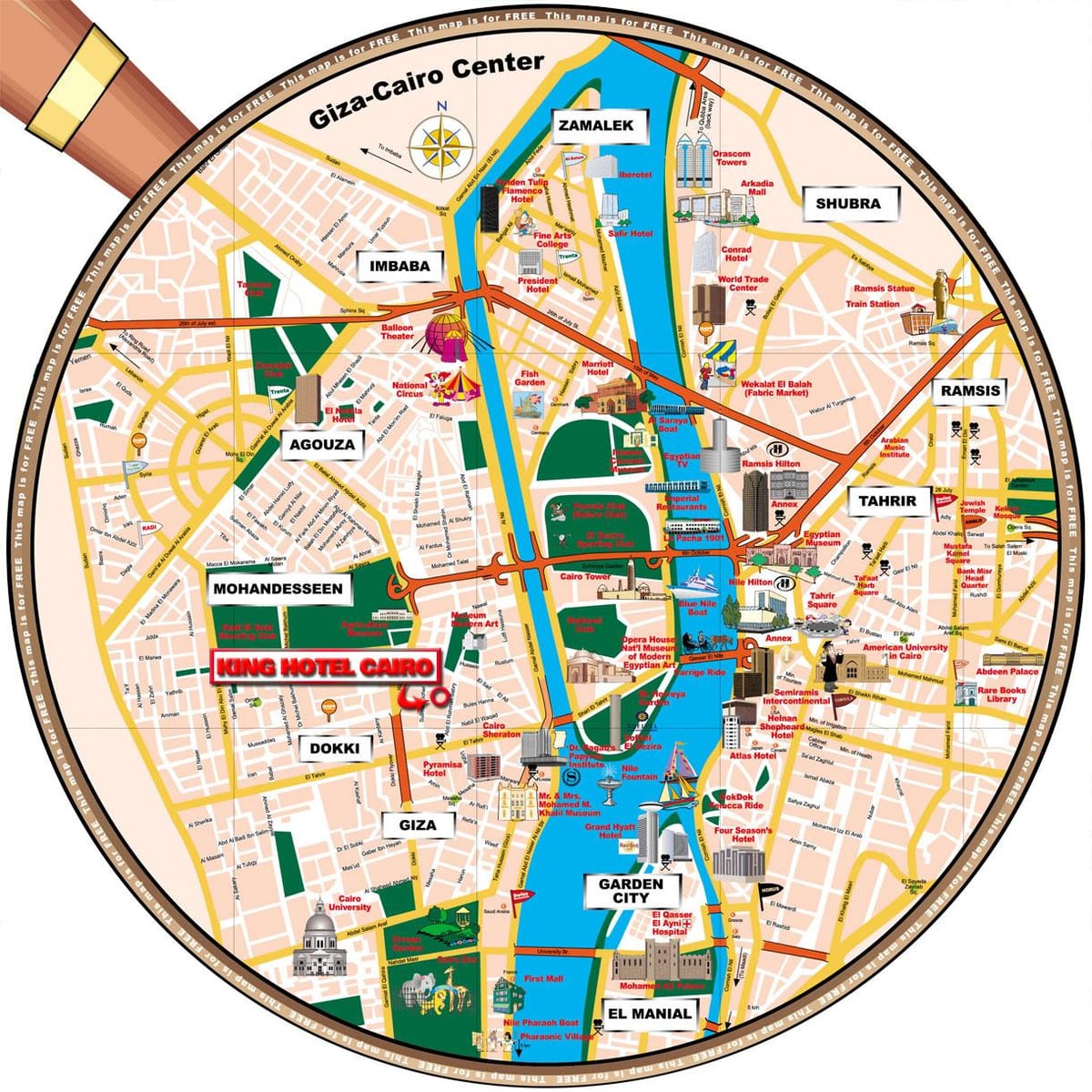 エジプト考古学博物館の地図