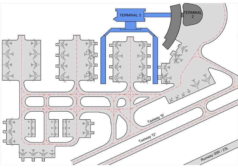 カイロ空港ターミナル3の地図
