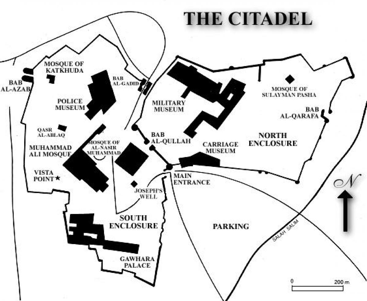 地図のカイロの城塞