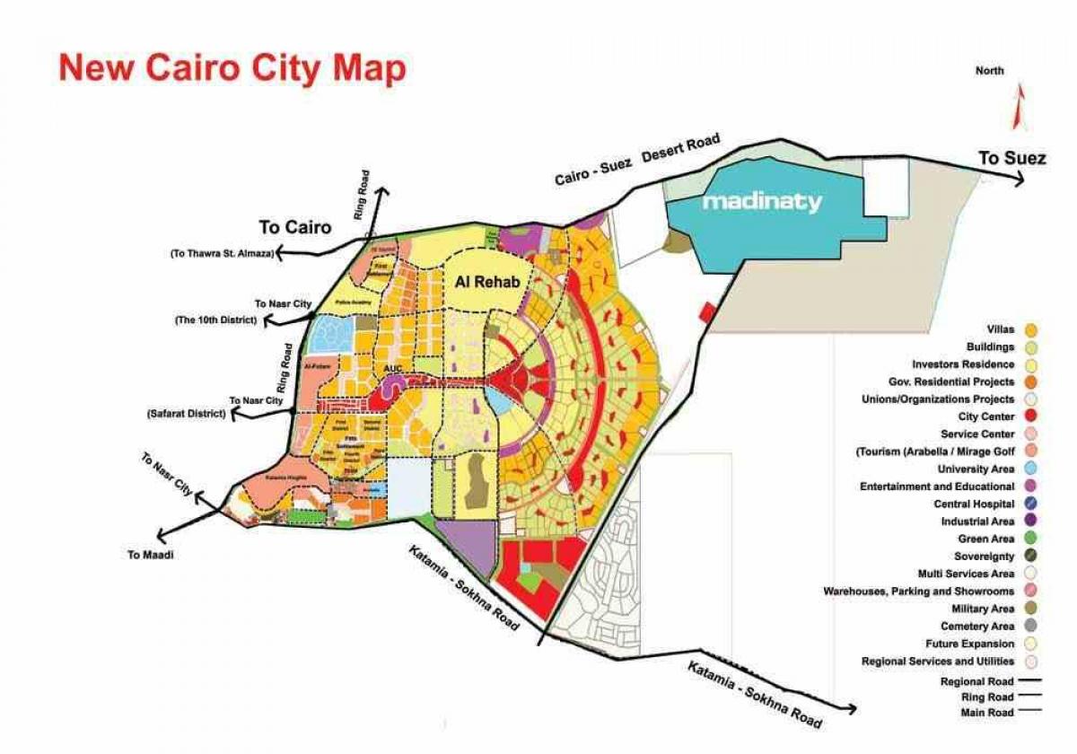 地図の新しいカイロ市