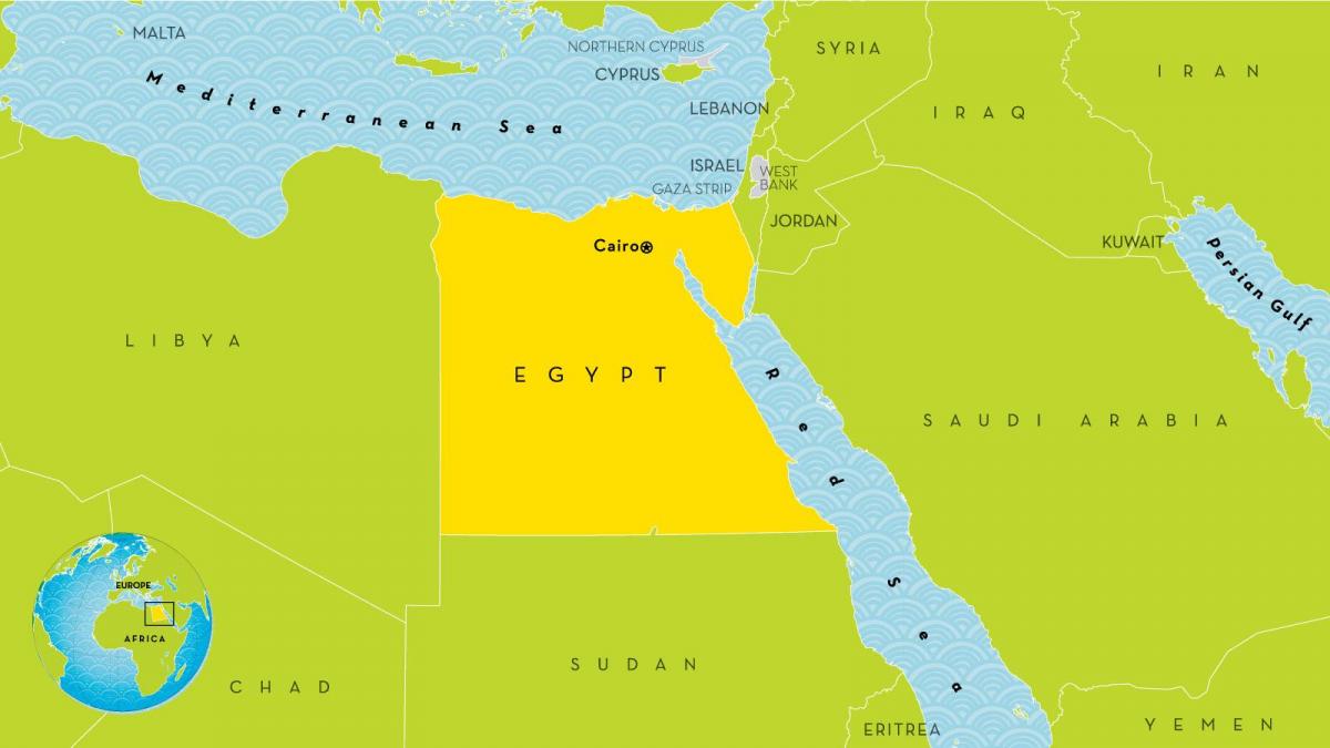 首都エジプトの地図