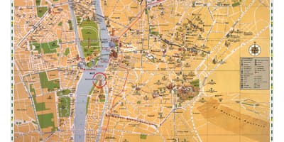 カイロの観光名所の地図