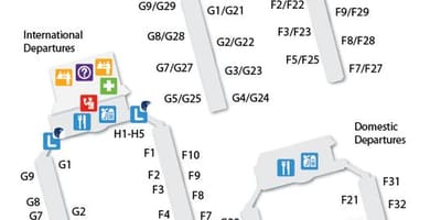 地図のカイロ空港ターミナル