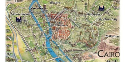 地図mohandeseenカイロ