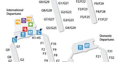 地図のカイロ空港ターミナル